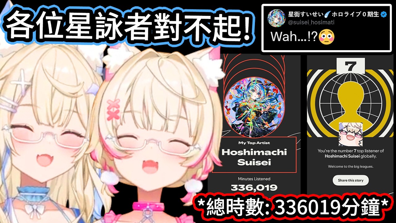 FUWAMOCO才是hololive成員裡最強的星詠者? 兩人解釋她們怎麼聽彗星的歌聽到總時數全球第7名，連彗醬也被她們嚇到【FUWAMOCO】【hololive中文精華】