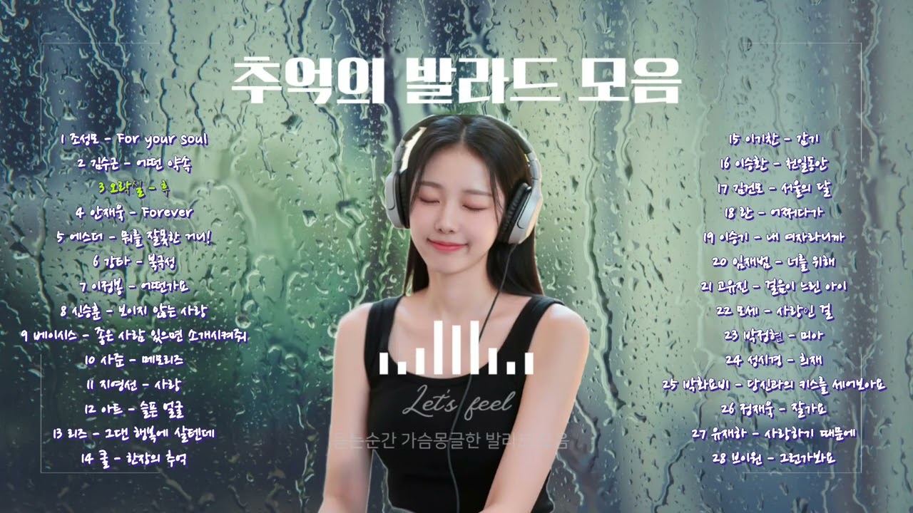 Playlist | 듣는순간 가슴 뭉클한 추억의 그 시절 베스트 발라드 28곡 모음 | 광고없음