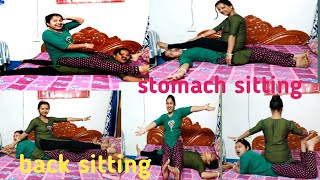 Stomach sitting & back sitting challenge   #shampabiswas