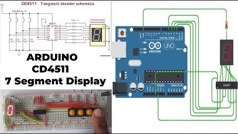 Interfacing Arduino with 7-Segment Display to CD4511 IC | CD4511 BCD to 7-Segment Decoder Tinkercad