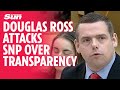 Douglas Ross mocks Humza Yousaf&#39;s no-show in debate about SNP transparency
