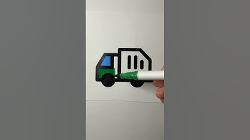 Garbage truck #artist #draw #shorts