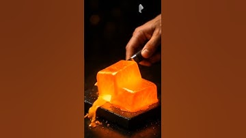 Title: "Slicing a Molten Gold Bar – ASMR You Can