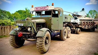Recovering a T-34 Tank with a Scammell Recovery Truck!