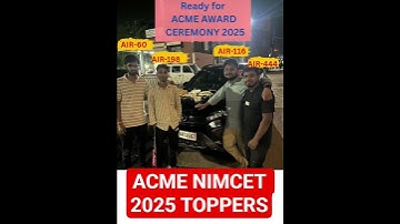 ACME AWARD CEREMONY 2025 #nimcet2026 #bestcoachinginraipur @acmeacademy-nimcet-cuet