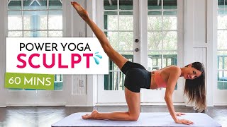 Intense (and fun!) Yoga Sculpt Workout - 1 Hour Full Body Power Yoga | Yoga with Kate Amber