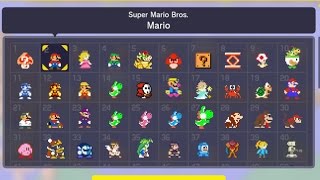 Super Mario Maker - All Current Costume Mario Outfits Unlocked (Mystery Suits)