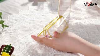 NIUBEE Gold Acrylic Sign Holders - Unboxing & Easy Setup Guide | Perfect for Weddings & Events