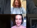 Anne Morgan with Sarah Paulson live Instagram speaking about Mrs America