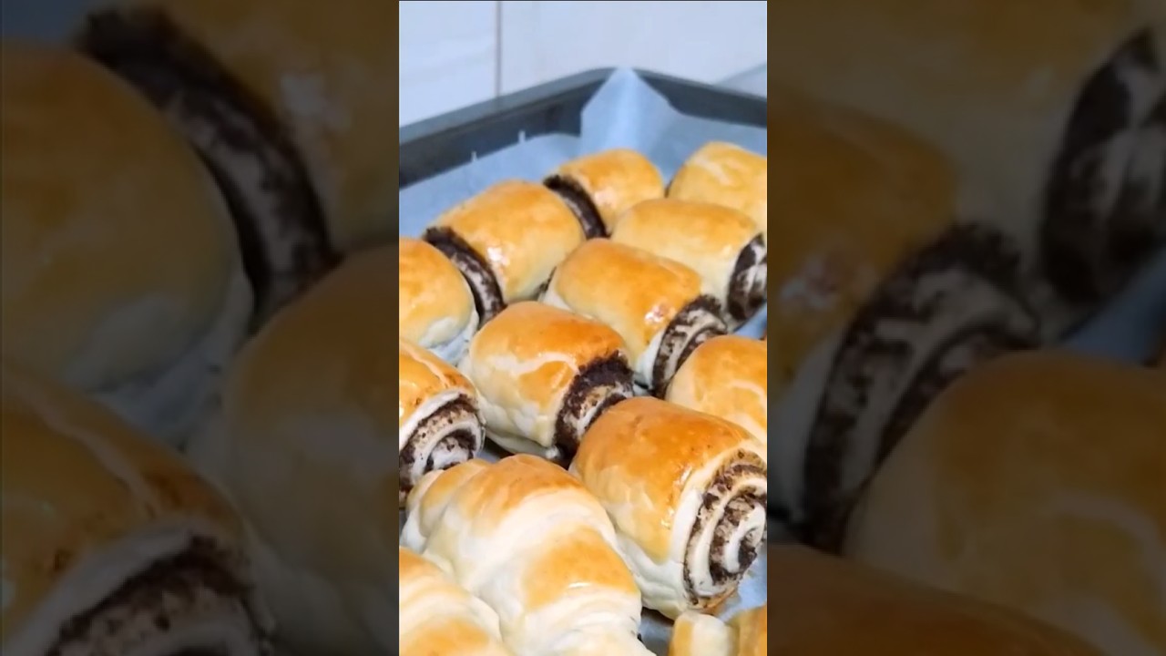 Knuspriges Gebäck mit Mohn😋 #essen #kochen #rezept #gebäck #backend #backen