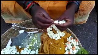 How To String Jasmine Flower Garland???