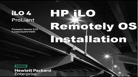 How to install operating system from ILO remotely.