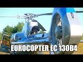 Eurocopter EC-130 B4: посадка, взлёт, контрольное висение. Аэроклуб &quot;Порошино&quot;, Киров (RA-04081).