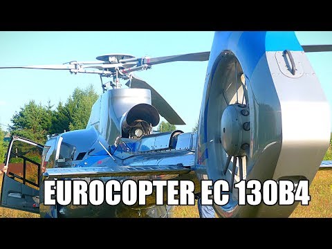 Eurocopter EC-130 B4: посадка, взлёт, контрольное висение. Аэроклуб 