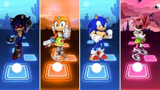 Sonic Exe 🆚 Muscular Sonic 🆚 Amy Exe Sonic 🆚 Sonic Boom | Sonic EDM Rush Tiles Hop
