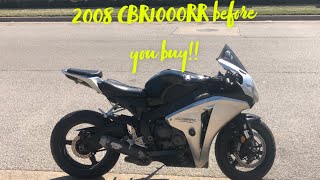 2008-2009 CBR1000RR before you buy