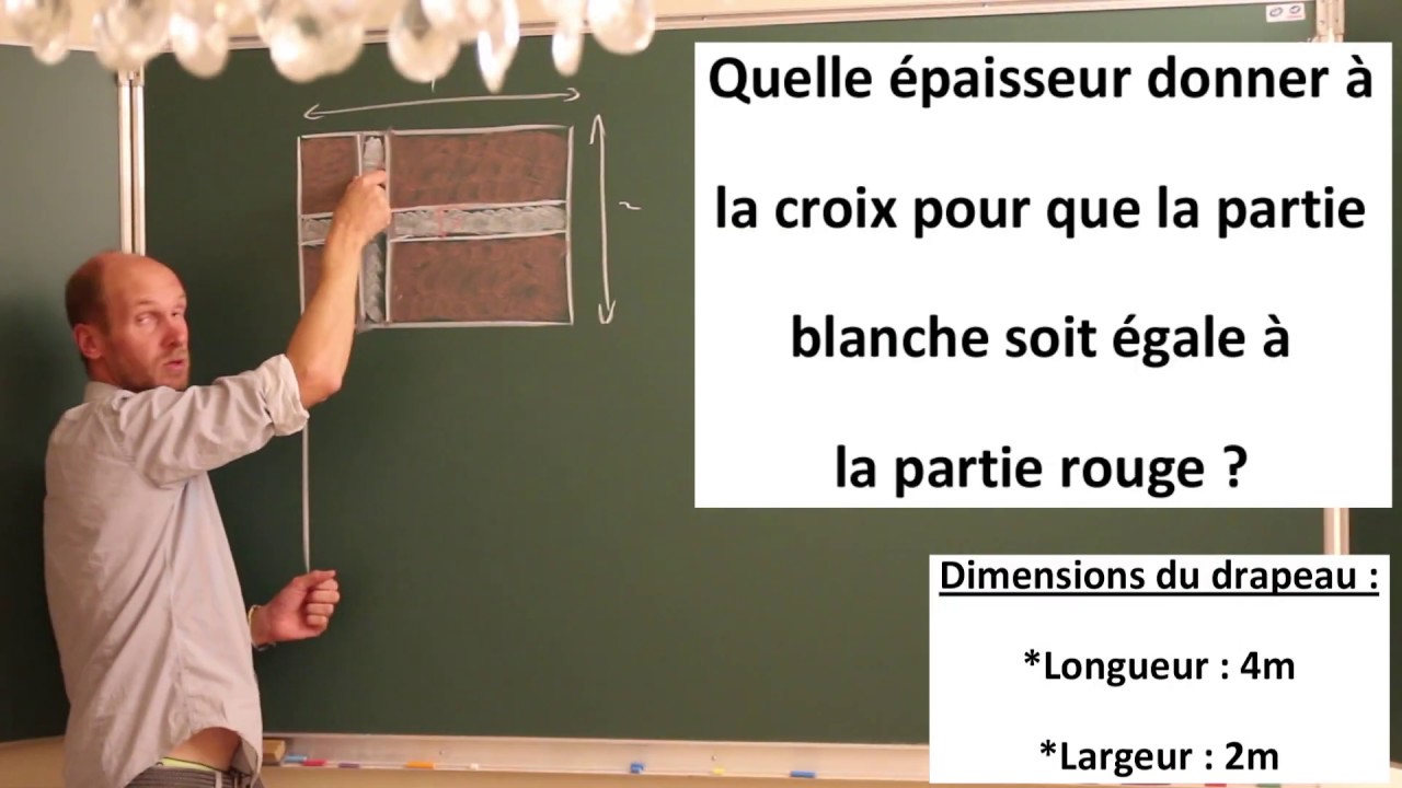 Second degré - Problème drapeau - Mise en équation