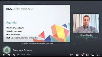 FIDO Alliance Primer on passkeys Video with IBM