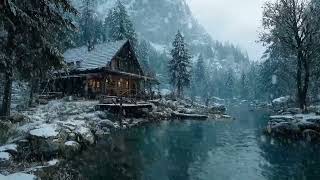 Full Snow Floating Slowly Through a Calm Dark Landscape | Cold Wind Sounds for Long Restful Sleep News