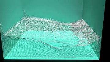 Fluid Simulation With Mesh Based Surface Tracking (no remeshing) Wireframe Render