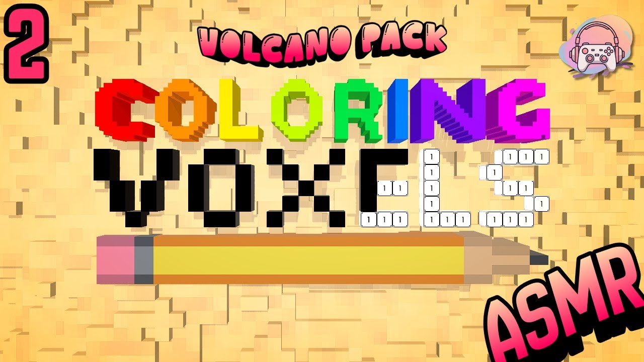 Building Peaceful Voxels Step by Step 🎧 | Relaxing Coloring Voxels Gameplay | VOLCANO PACK