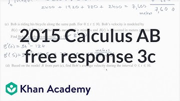 2015 AP Calculus AB/BC 3cd | AP Calculus AB solved exams | AP Calculus AB | Khan Academy