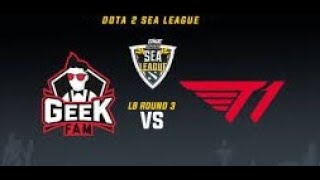 T1 vs GEEK FAM | LOWER BRACKET ONE Esports Dota 2 SEA League