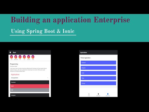 Building an application enterprise with Spring boot & Ionic