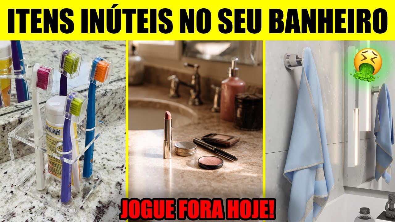 20 COISAS INÚTEIS que VOCÊ TEM no seu BANHEIRO! (aposto que tem pelo menos 7) - Minimalismo