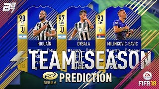 Serie A Team Of The Season Predictions Fifa 18 Ultimate Team