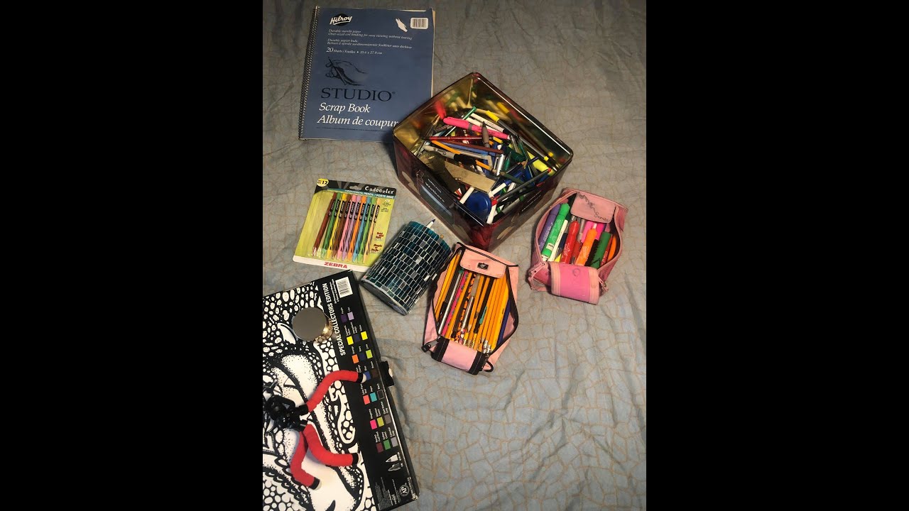 ASMR Testing pens, pencils, markers… 🖌 ️🖍 (scribbling, rummaging