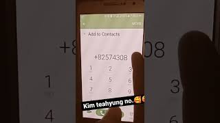 Kim taehyung phone number is real or fake 🤔🤔#kimteahyung #bts #shorts screenshot 4