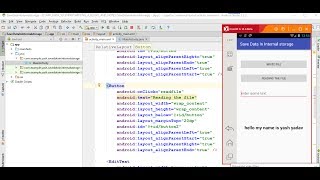 Celebrity Yash Softech Tutorials. how to SAVE data in INTERNAL storage in ANDROID Profile