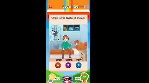 Braindom 3 Level 106 What is his taste of music Answers and Solutions