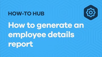 How to generate an employee details report