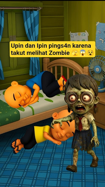 Upin dan Ipin pings4n karena takut melihat Zombie 🫣😱😵 #cartoon #animasi #upinipin