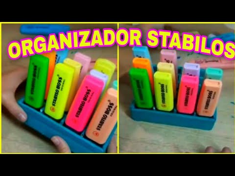 Organizador de Stabilo Boss con Cartón paso a paso💫🌠 LOOMY 