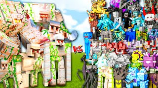 All GOLEMS Army vs All OP BOSSES Army (Minecraft battle)