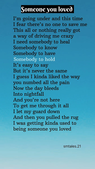 Someone you loved lyrics - Lewis Capaldi (Verse-1) #lyrics #someoneyouloved #lewiscapaldi