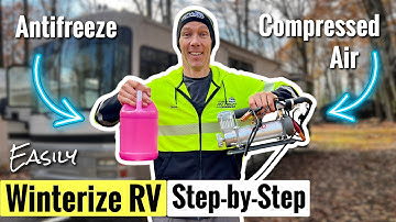 How to Winterize RV | Compressed Air & Antifreeze Method | FREE ✅ List
