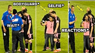 Crazy Messi's Bodyguard Stop Pitch Invader& took Selfie with him 😱🔥