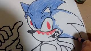 Como DIBUJAR a 😱SONIC.EXE/how to DRAW😨 SONIC. EXE