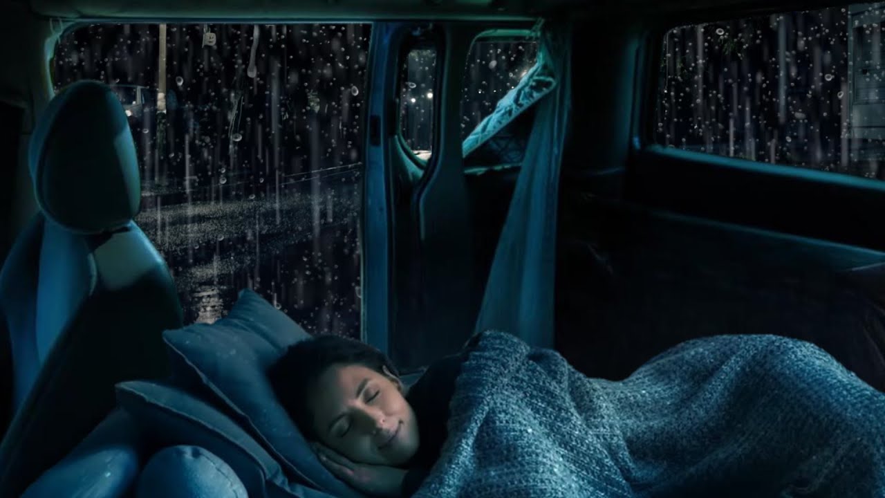 Sleep Alone in the Heavy Rain Inside a Camping Car - Forest Rain ...