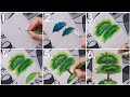 Hw to paint tree in easy ways   amrit art  with step by step 