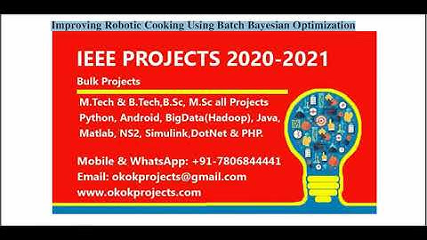 Improving robotic cooking using batch bayesian optimization