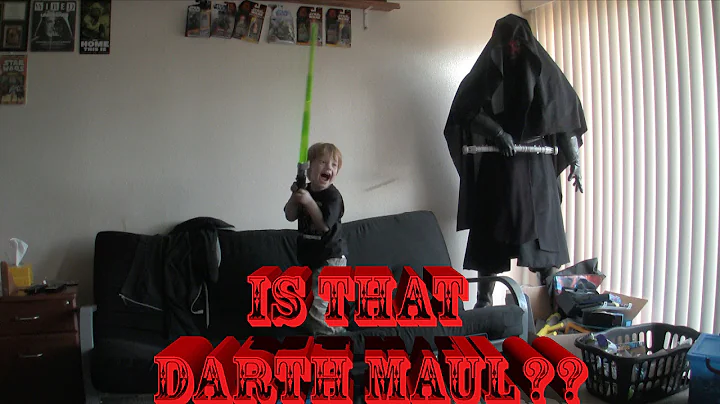 Liam faces off in a Light Saber Battle with Darth ...