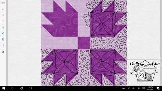Bear Paw Quilt Block Quilting Variation #2