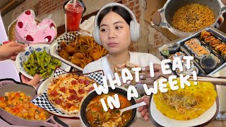 what I eat in a week as a phd student *realistic*