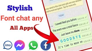 How to Change Font Style in Messenger, WhatsApp,  Facebook, Twitter or Any Android Device screenshot 5
