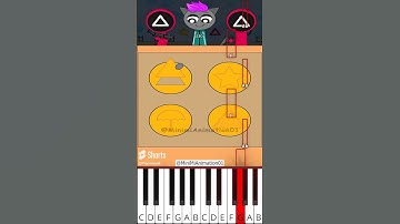 Gray and Squid Game 2 Challenge | Incredibox Sprunki (@MiniMiAnimation01) - Octave Piano Tutorial